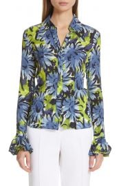 Michael Kors Crushed Print Bell Sleeve Shirt at Nordstrom